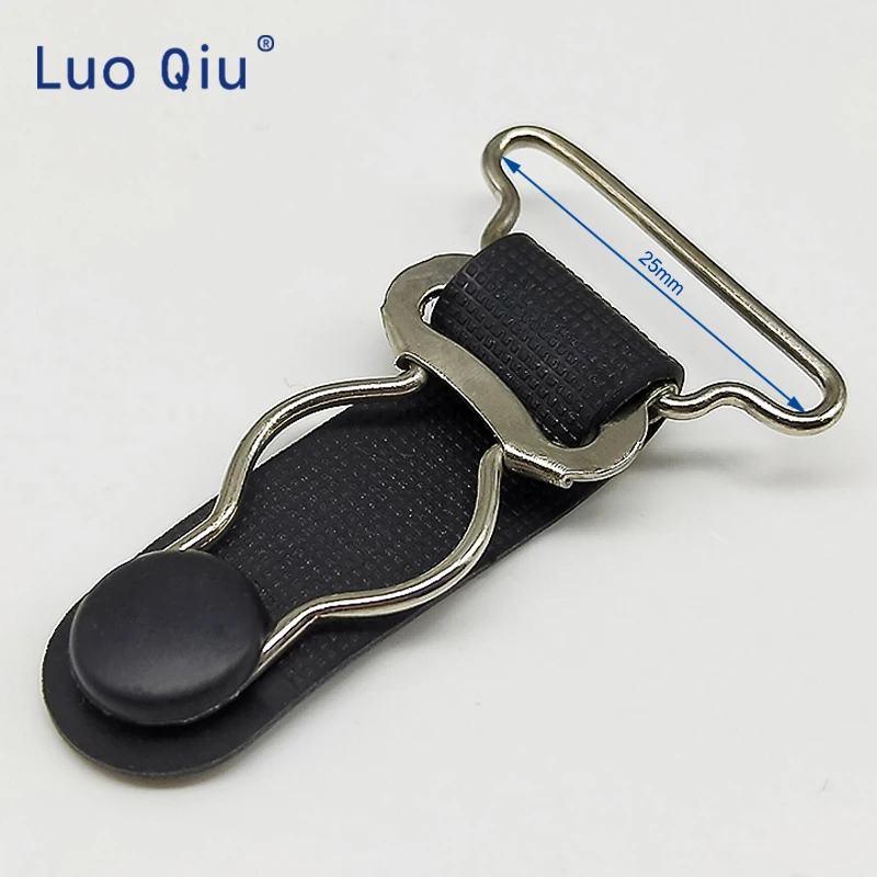 Luo Qiu 8 шт/лот 25 мм пластик металлический корсет ноги Подвязки Пояс зажим крючки подвязки зажим концы Чулочные изделия Чулки ручки