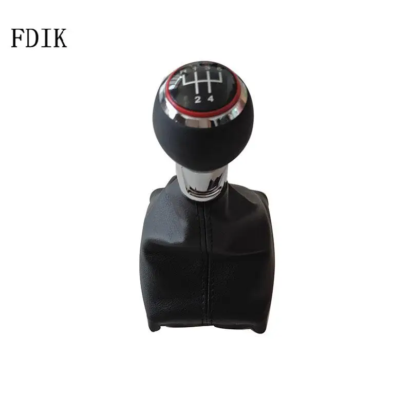 

FDIK 5 Speed Gear Shift Knob Gaitor Boot For Audi A3 S3 8L Red Cover PU Leather R12345 Auto Accessory 2001 2002 2003