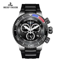 Риф Тигр/RT Роскошные спортивные часы для мужчин резиновый ремешок Сталь военные часы водонепроницаемые кварцевые часы RGA3168