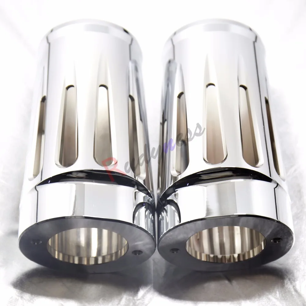 1Pair Fork Slider Shock decoration Slider Cover chromed For Harley