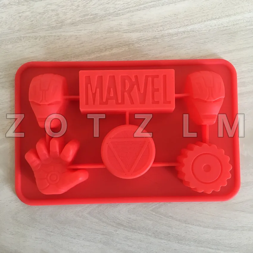 

1 Piece Iron Man MARVEL Shaped Silicone Cake Mold Candy Chocolate Pudding Confeitaria Cookie Fondant Mould Baking Tools GJD035