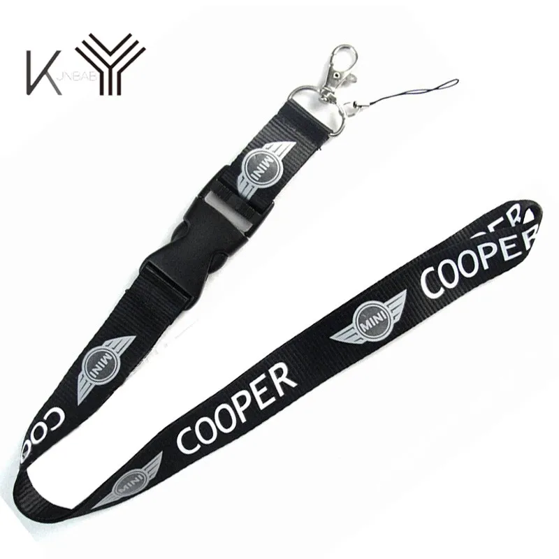 

1PCS Mini Key Chain Badge ID Holders Sports Mobile Phone Neck Lanyard Straps for BMW Mini Cooper Key Ring R56 R50 Accessories