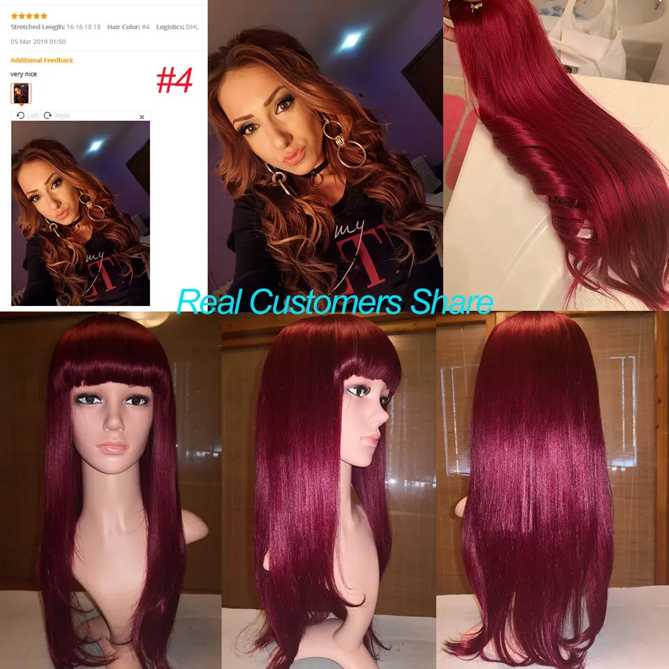 Styleicon бразильские Прямые пряди волос Yaki 4 190 г 1 упаковка красные волосы не Реми 1B 2
