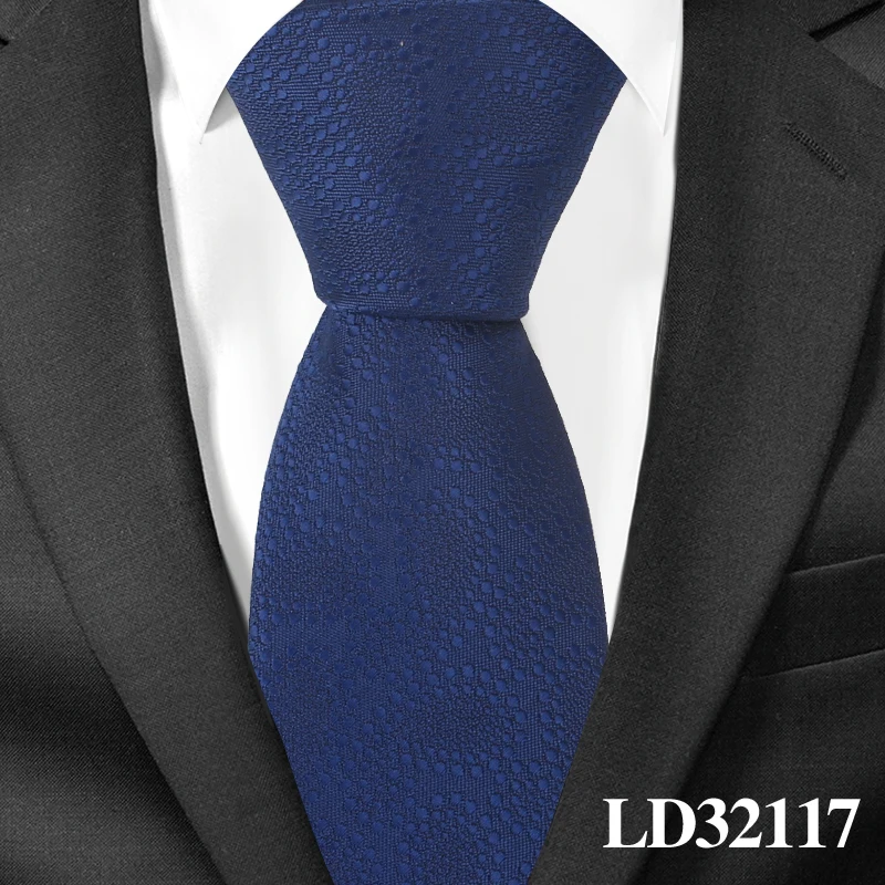 Жаккардовый галстук для мужчин, полиэстеровый цветочный галстук для шеи, деловые свадебные костюмы, 7 см. Узкие галстуки, тонкий мужской галстук для взрослых Gravatas - Цвет: LD32117
