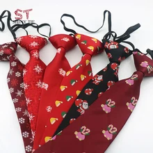 Новинка года, Рождественский галстук из полиэстера, галстук длиной 27 см, детские праздничные галстуки на Хэллоуин, галстуки со снежинками и лосем, 6 см, галстук для детей, подарок