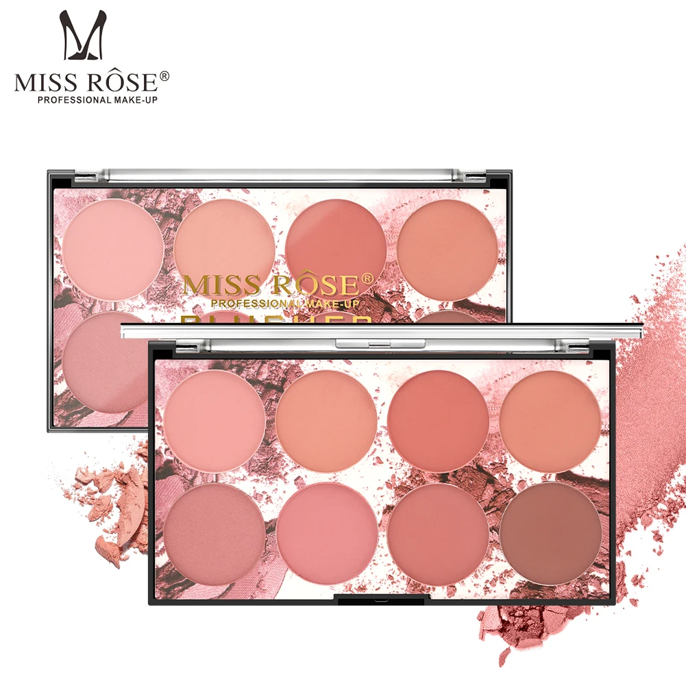 New Arrivel 8 Colors Blush&Highlighter Palette Face Matte Highlighter Powder Illuminated Blush Powder Long-lasting Make Up TSLM2