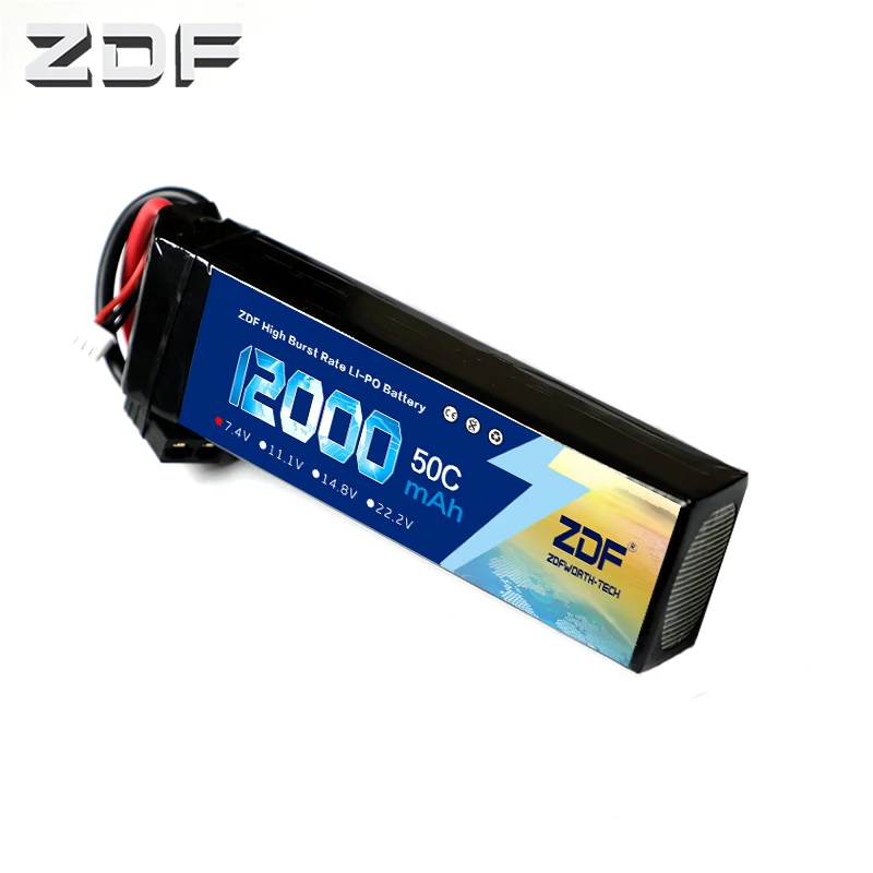 ZDF высокая скорость взрыва RC автомобиль Lipo батарея 2S 7,4 V 12000mah 50C Max 100C XT90/XT60/T разъем для Rc Самолет Traxxas автомобиль RC грузовик