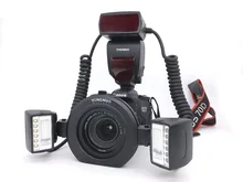 Yongnuo – Flash Macro Speedlite YN24EX E TTL Twin, pour appareils photo Canon avec 2 têtes de Flash + 4 anneaux d'adaptation