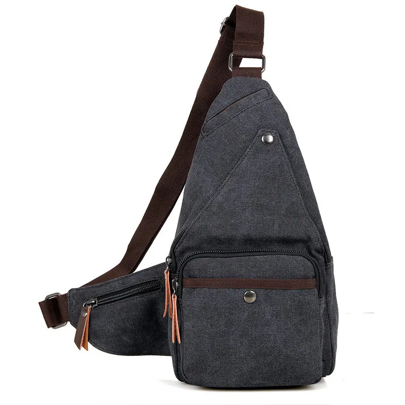 

Men's Bust Package Leisure Canvas Bag Bag