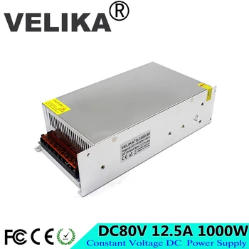 

Small Volume Single Output 1000W 80V 12.5A Switching Power Supply Transformer AC110V 220V TO DC SMPS for LED Light CNC Stepper
