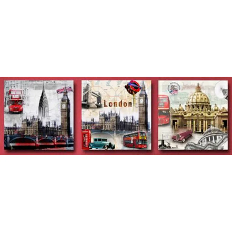 

100% square drill diamond embroidery triptych painting european style home decoration diamond mosaic needlework diamond painting