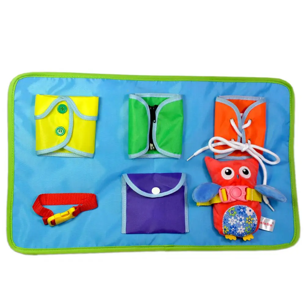  Owl Cabinet Toy Early Education Baby Cloth Educational Teaching Board Child Education Puzzle Assemb - 33042910303