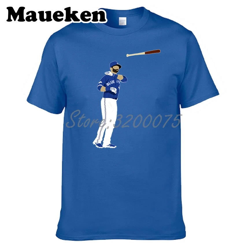 

Men Jose Bautista 19 FLIP OFF bat flip T-shirt Clothes T Shirt Men's for TORONTO fans gift o-neck tee W17082003