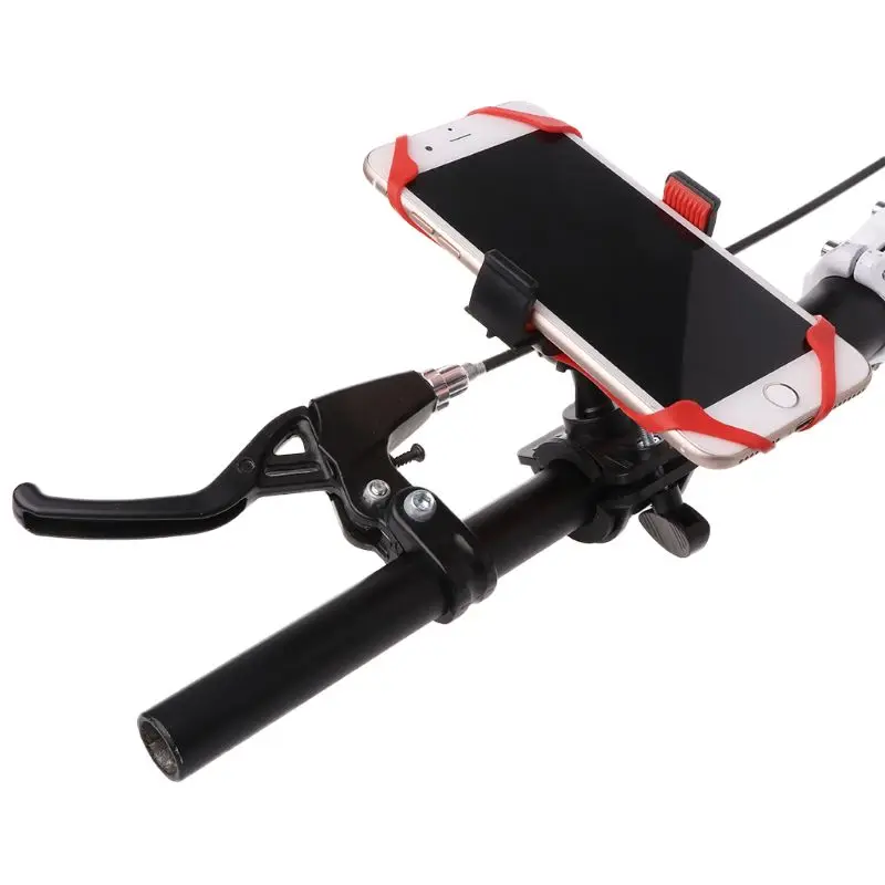 

Bike Bicycle Motorcycle Phone Holder Handlebar Mount with Silicone Support Band for phone holder