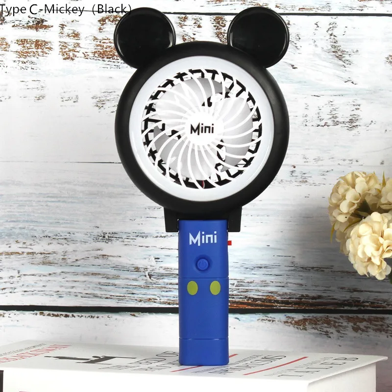 Креативный портативный мини-вентилятор с Микки Маусом, usb светильник с мини-вентилятором для студентов