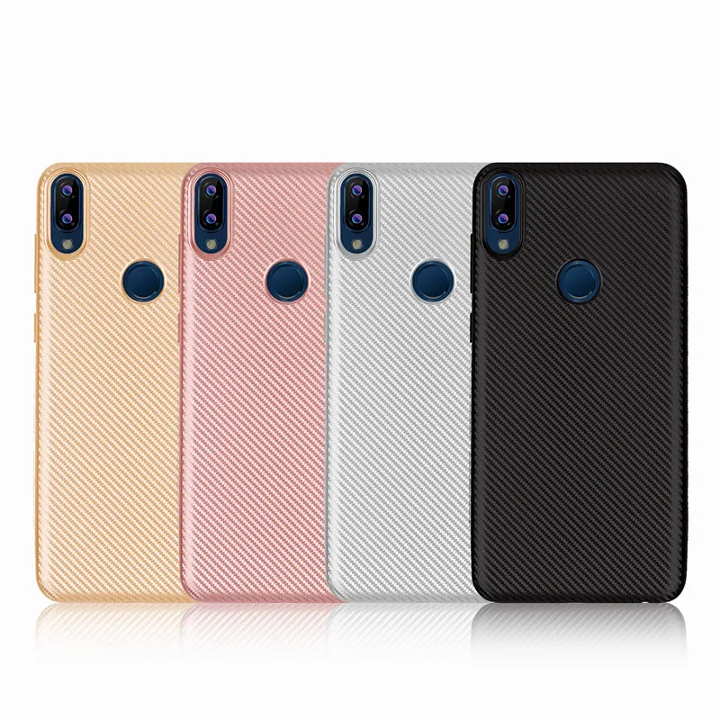 

For Asus Zenfone Max M2 ZB633KL Case Carbon Fiber Shockproof TPU Back Cover Case for Asus ZB633KL Silicone Cover 6.3 inch