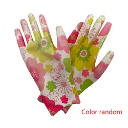 Женские рабочие перчатки прочные износостойкие с защитой рук Цветочные садовые водонепроницаемые Нескользящие антистатические ПУ
