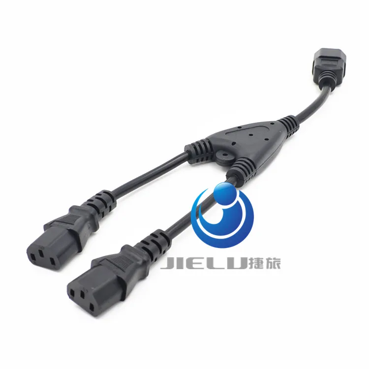 

10 pcsHigh Quality IEC 320 C14 Male to 2 x C13 Female Y Splitter Cable About 0.32M 10 pcs