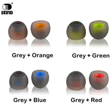 EKIND, 6 пар, 12 шт., силиконовые вкладыши, подушки, вкладыши, наконечники, наушники, вкладыши, двухцветные амбушюры, подушки для наушников(размеры s, m, l