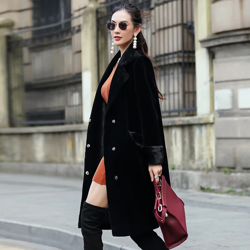 Yolanfairy Qualité Tonte Des Réel Luxe De Mujer Automne Details Fourrure Épais Top Vestes Femmes Moutons Mf554 Show Hiver Parkas Manteau Véritable Chaud The vaFrnvS