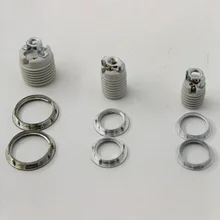 1 шт./лот E27 E14 E12 патрон лампы с металлическим кольцом, керамика и фарфор держатель лампы Высокое качество