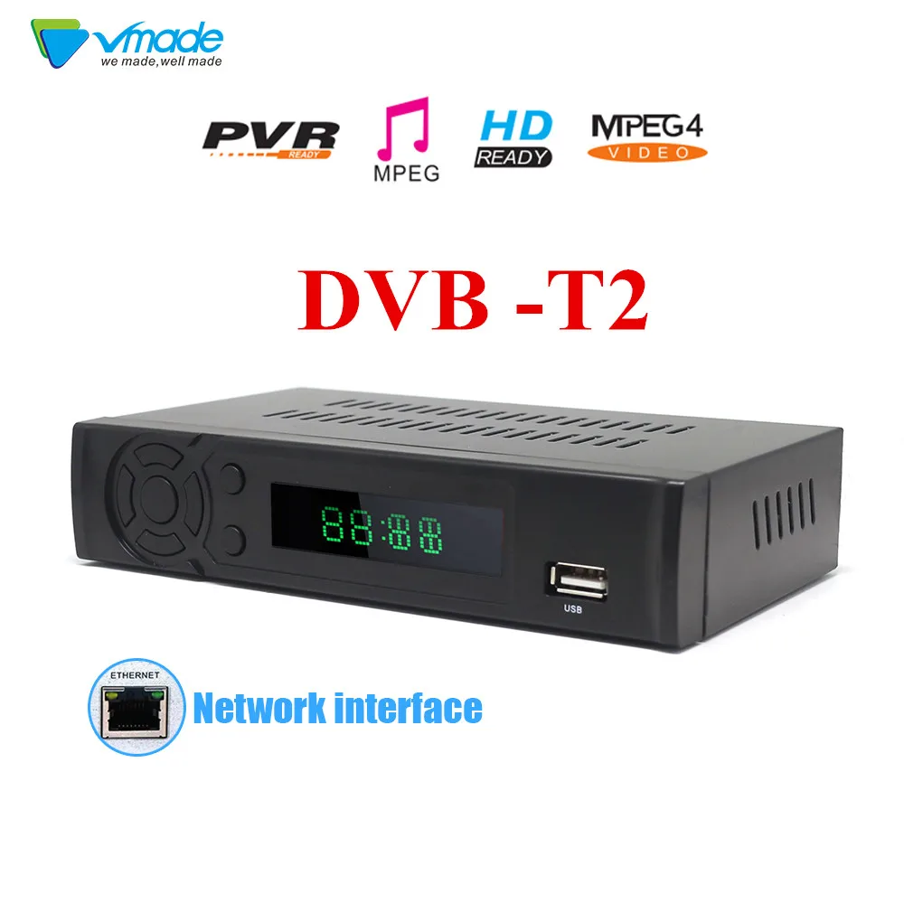 

Vmade newest Terrestrial receiver full HD Digital DVB T2 8939 supports H.264/HEVC Wired internet access Set-top box Media Play