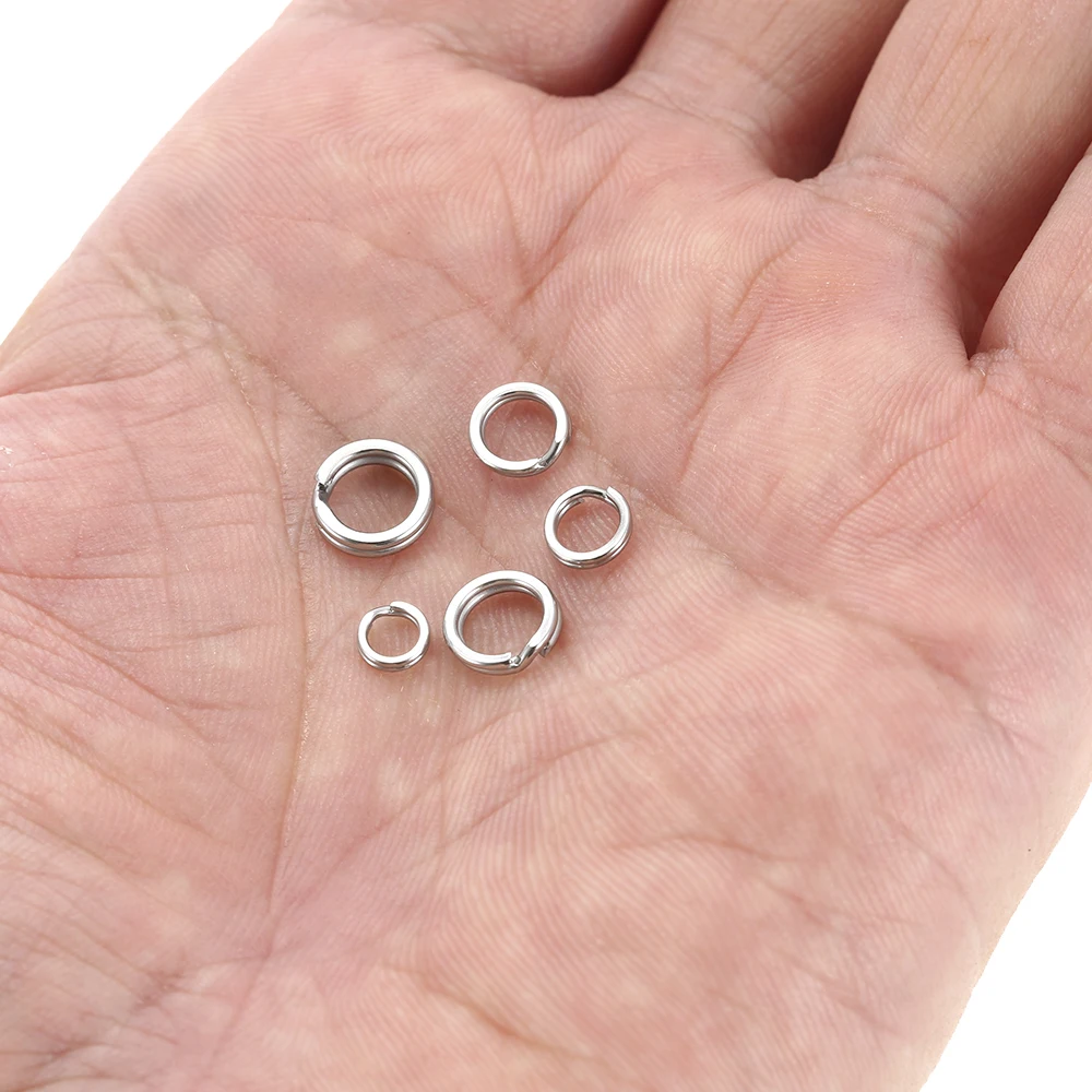 200-pz-Accessori-Per-la-Pesca-di-Pesca-Split-Rings-Set-In-Acciaio-Inox-Anello-di