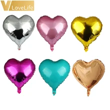 5 шт./Партия Детские свадебные шары для украшения 1" Звезда/сердце фольги гелиевые воздушные шары на день рождения Декор для вечеринки в честь Дня Рождения