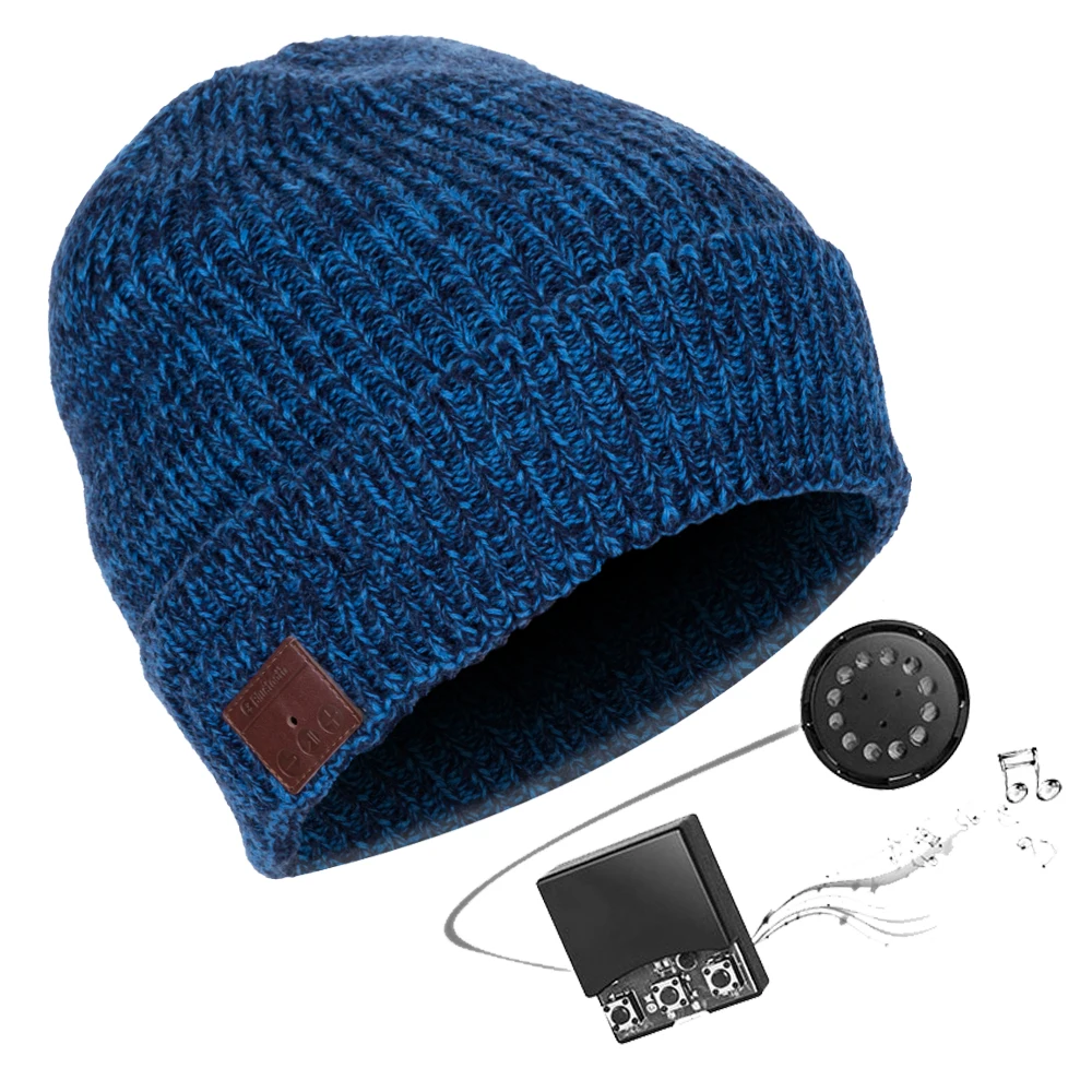 E4111-Wireless Bluetooth Earphone Hat-031-blue