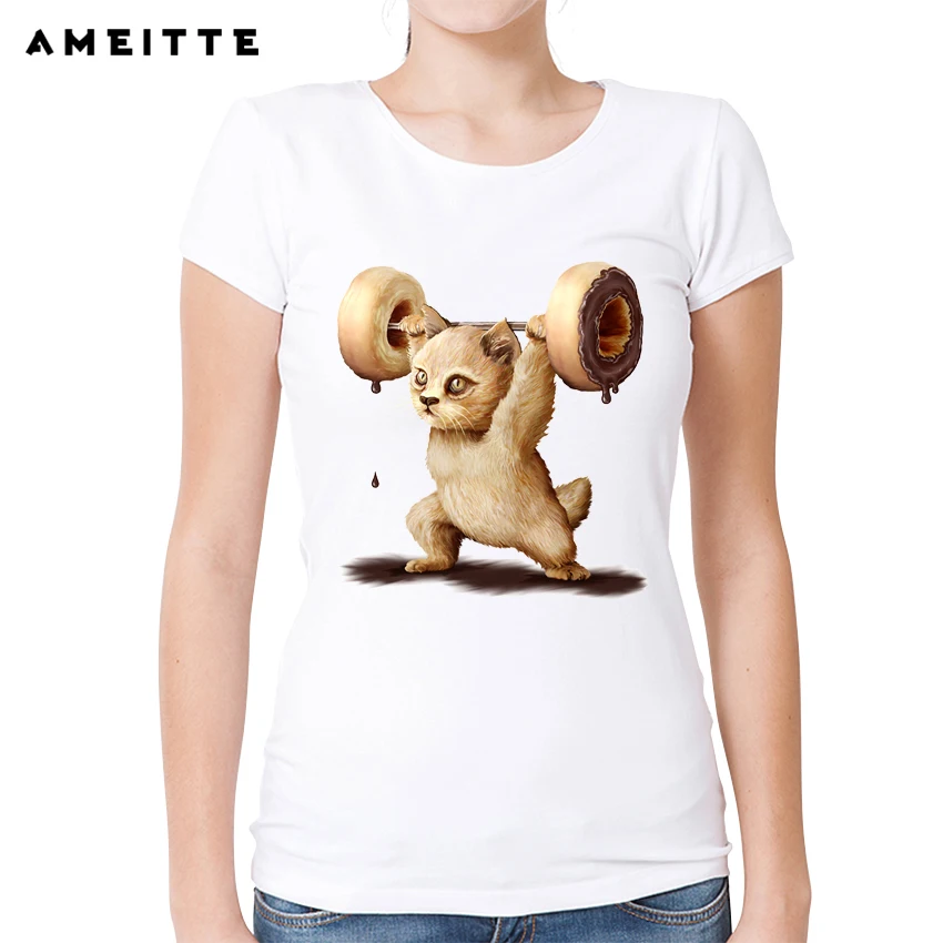 cat weightlifting shirt