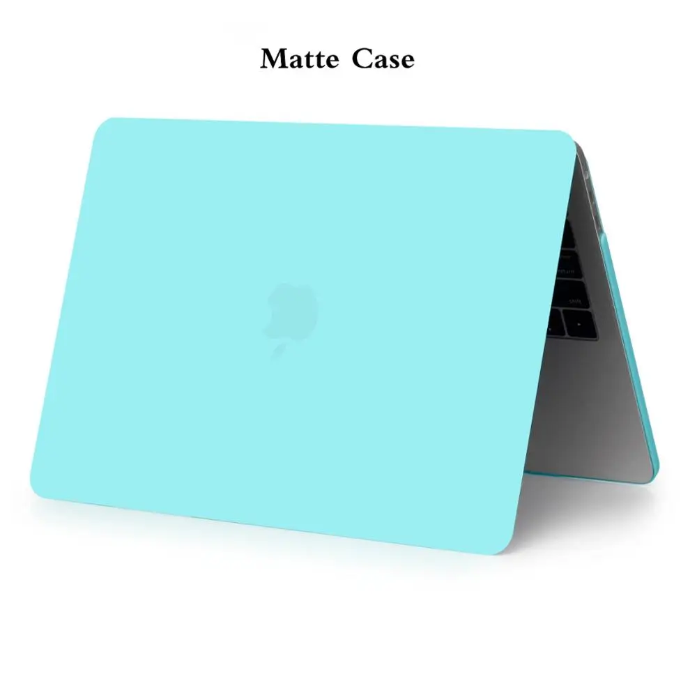 Матовый кристально прозрачный чехол для Mac book Air Pro retina 11 12 13 15 Touch Bar для macbook Air 13 A1932 A1989 чехол - Цвет: Matte Solid Blue