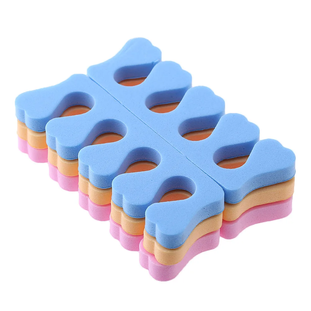 

New Arrival 1 piar Nail Art Soft Finger Toe Separator Pedicure Manicure Tool Color Random Drop Shipping