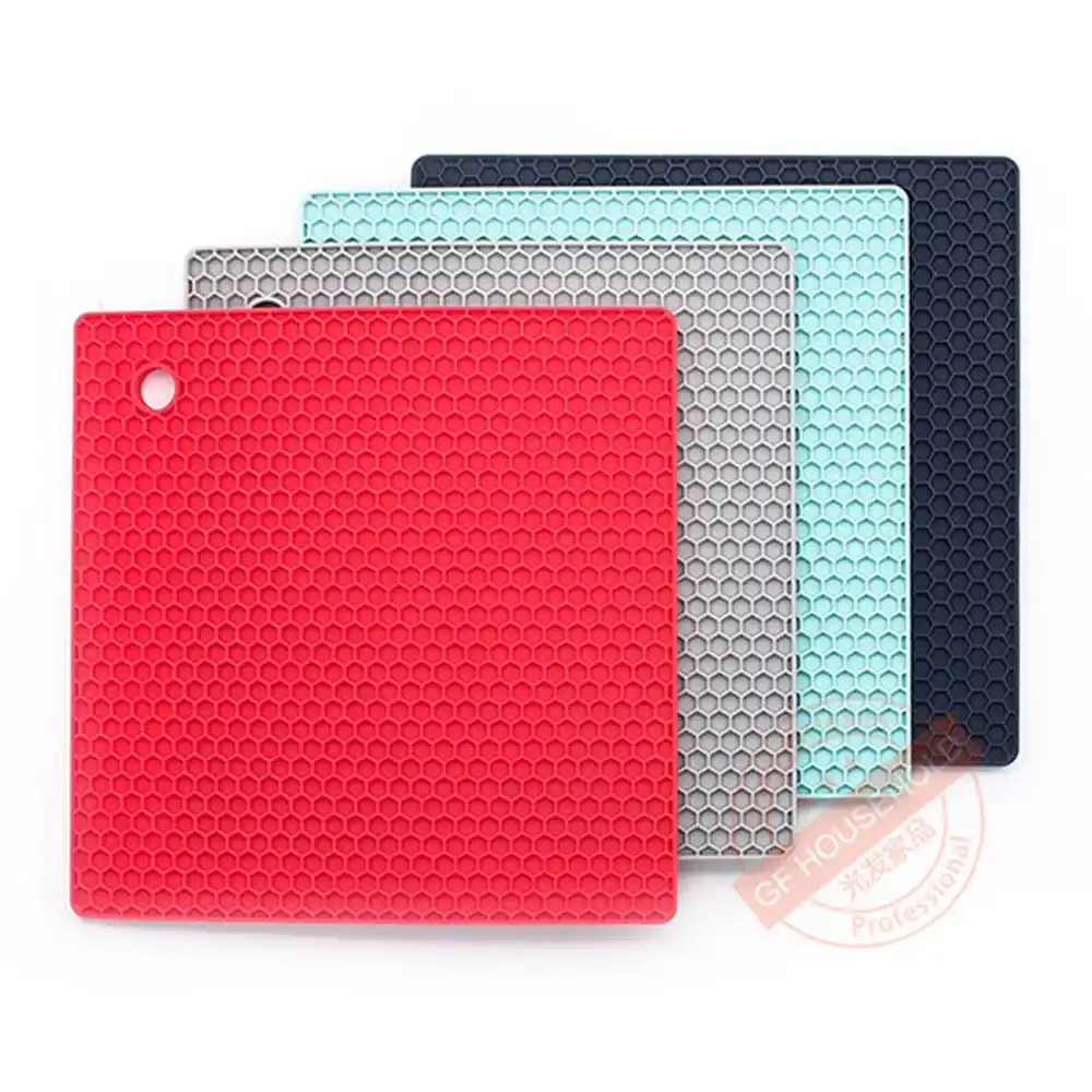 Square Silicone Plates Placemats Plate Table Mat Kitchen Pots