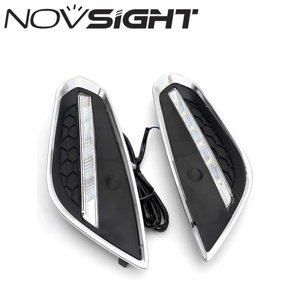 NOVSIGHT дневные ходовые огни Автомобильные светодиодные DRL Противотуманные фары