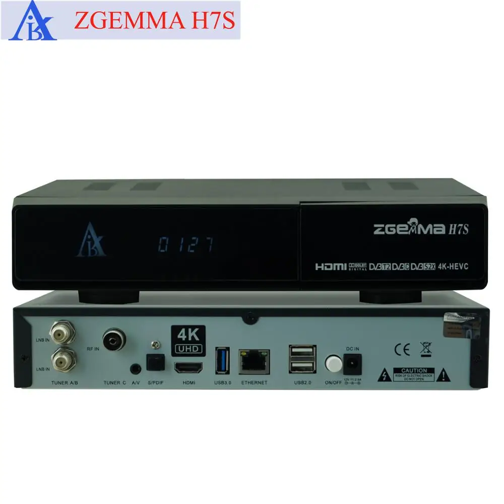 

5pcs/lot 4K UHD Kodi TV Box&Multistream Decoder ZGEMMA H7S Ci+ Ultra CPU Dual Core E2 QTStalker DVB-S2X+2*DVB-T2/C Triple Tuners