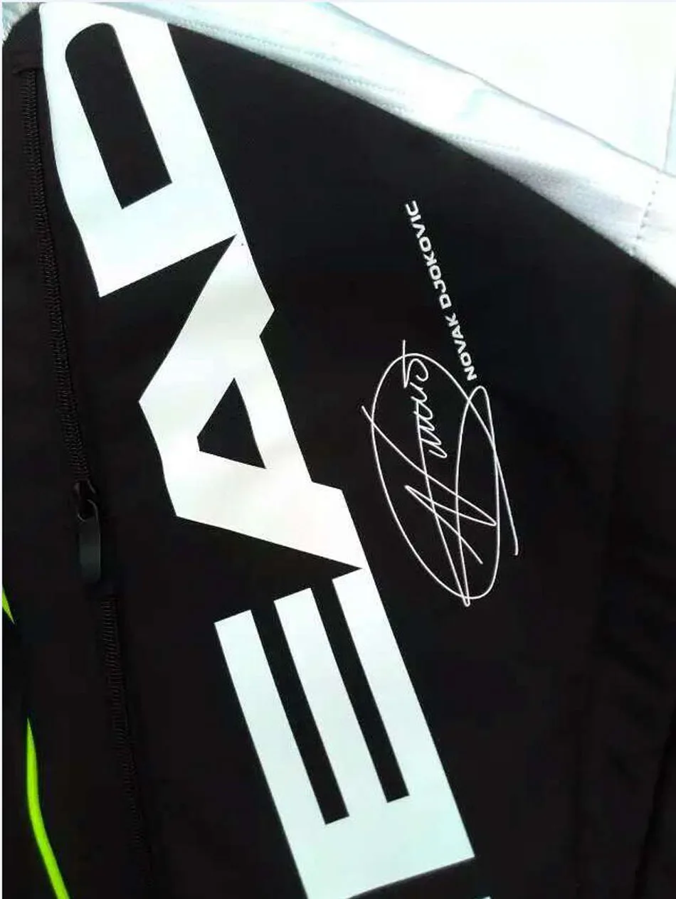 Djokovic голова Теннисная ракетка сумка 6 теннисная сумка для ракеток голова Теннисный тренажер сумка для мужчин Теннисный тренировочный Рюкзак Спорт на открытом воздухе Tenis