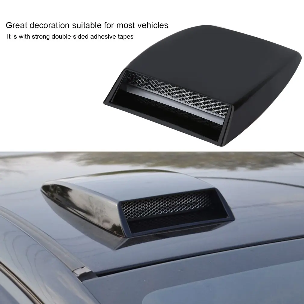 White Bonnet Vent Cover,Universal Car Decorative Air Flow Intake Scoop Bonnet Vent Sticker Cover Hood Air Outlet Frame Cover