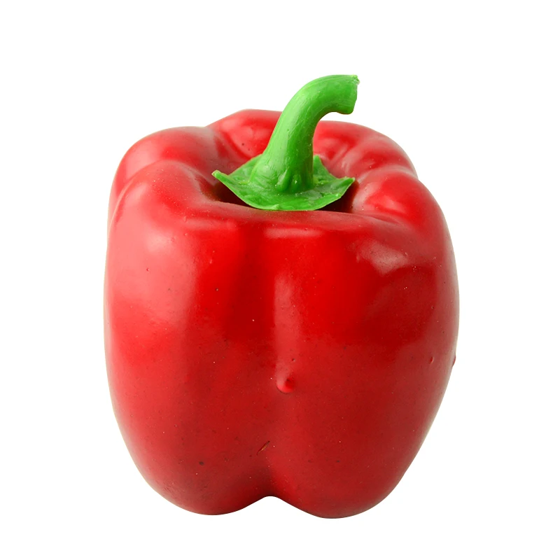 

050 Simulation of plastic false vegetable decoration props / decoration model leaf lettuce aggravated nice Chili 10*7.5cm