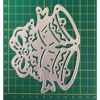

Hollow Christmas Bell Metal Cutting Dies DIY for Scrapbook Album Paper Card Stencil Decorative Scrapbooking Craft Jingle Bell