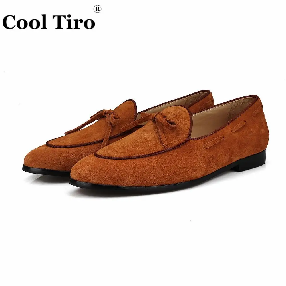 Robe Mocassins Chaussures Noir Marine Pantoufles Véritable Arc Mariage Occasionnels Brown Cravate Cool Belge bleu De Hommes Tiro Cuir En marron Suede wmNn80