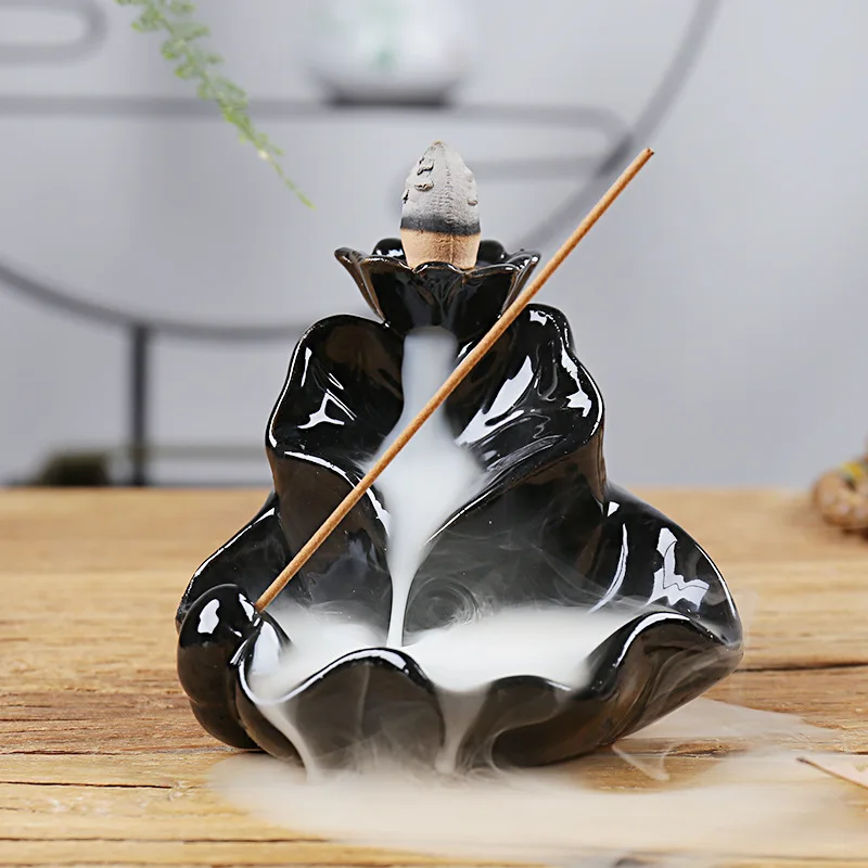 

Backflow Incense Burner Ceramic Teapot Creative Ornaments View Smoke Pot Retro Tea Room Aromatherapy Incense Burner