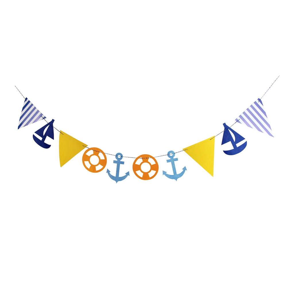 Морской праздничный баннер искусственные якоря колесо корабля под морем