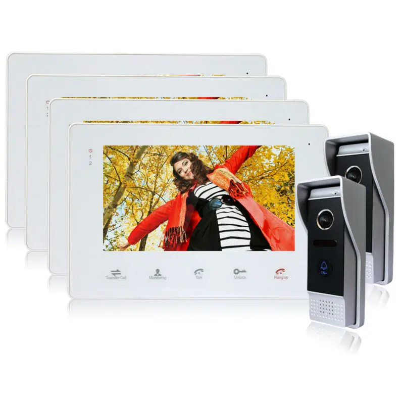 Homefong 7 Office Home font b Door b font Phone Video Doorbell Touch Key 7 inch