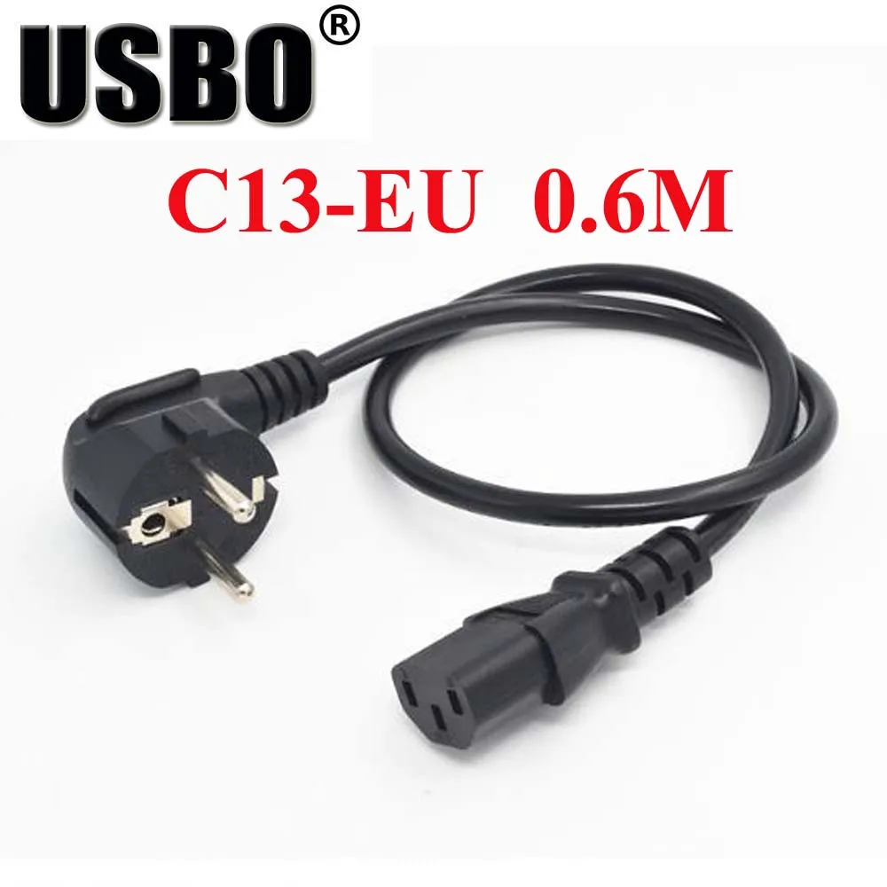 Black 0.6M Copper CE certificed EU Germany standard extension cord high