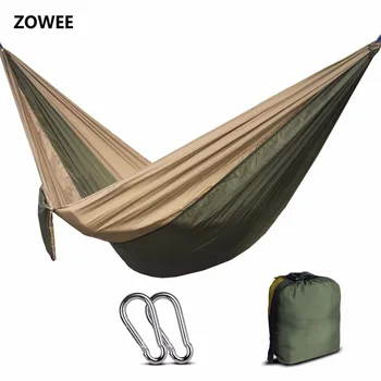 

Solid Color Parachute Hammock Camping Survival garden swing Leisure travel Double Person Portable Parachute outdoor furniture