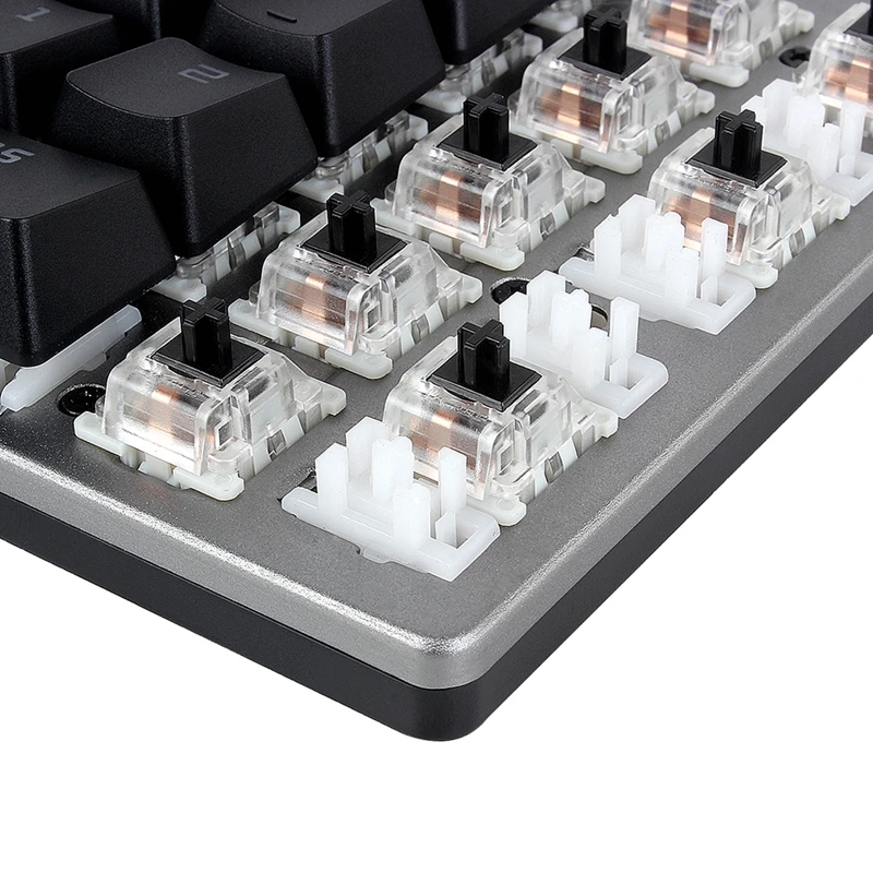 AULA игровая механическая клавиатура с 104 клавишами, проводная, с подсветкой, металлическая, с защитой от привидения, USB, английский, иврит, русский, испанский, арабский