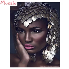 Фото на заказ Африканская женщина полный квадратный/круглый дрель 5D DIY Алмазная картина 3d картина из страз вышивка Алмазная мозаика