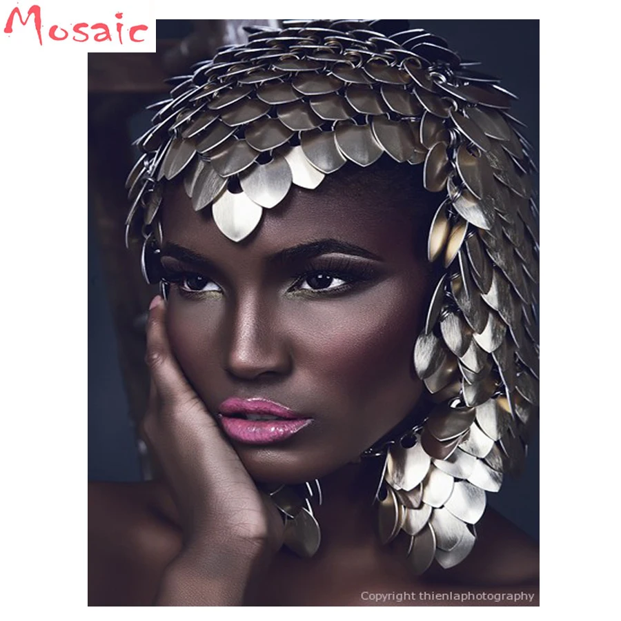 

Photo custom african woman full square/round drill 5D DIY Diamond Painting 3d Picture Of Rhinestones Embroidery Diamond Mosaic