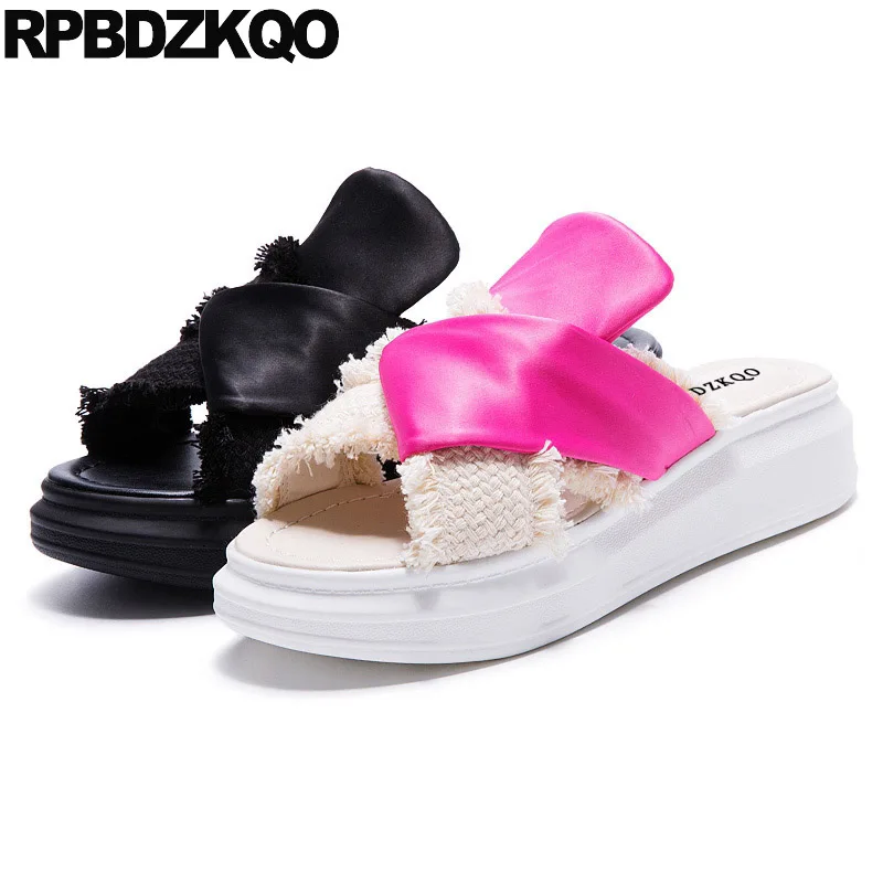 

Flatform Slippers Large Size Women Sandals Flat Casual Shoes Platform Wide Fit 11 Harajuku Designer Summer Slides 2018 Slip On