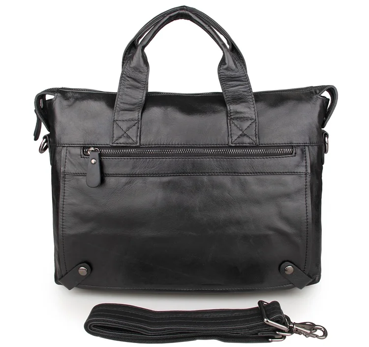 

Free Shipping JMD Vintage Leather Men's Black Briefcase Laptop Bag Messenger Handbag Best Selling #7120A